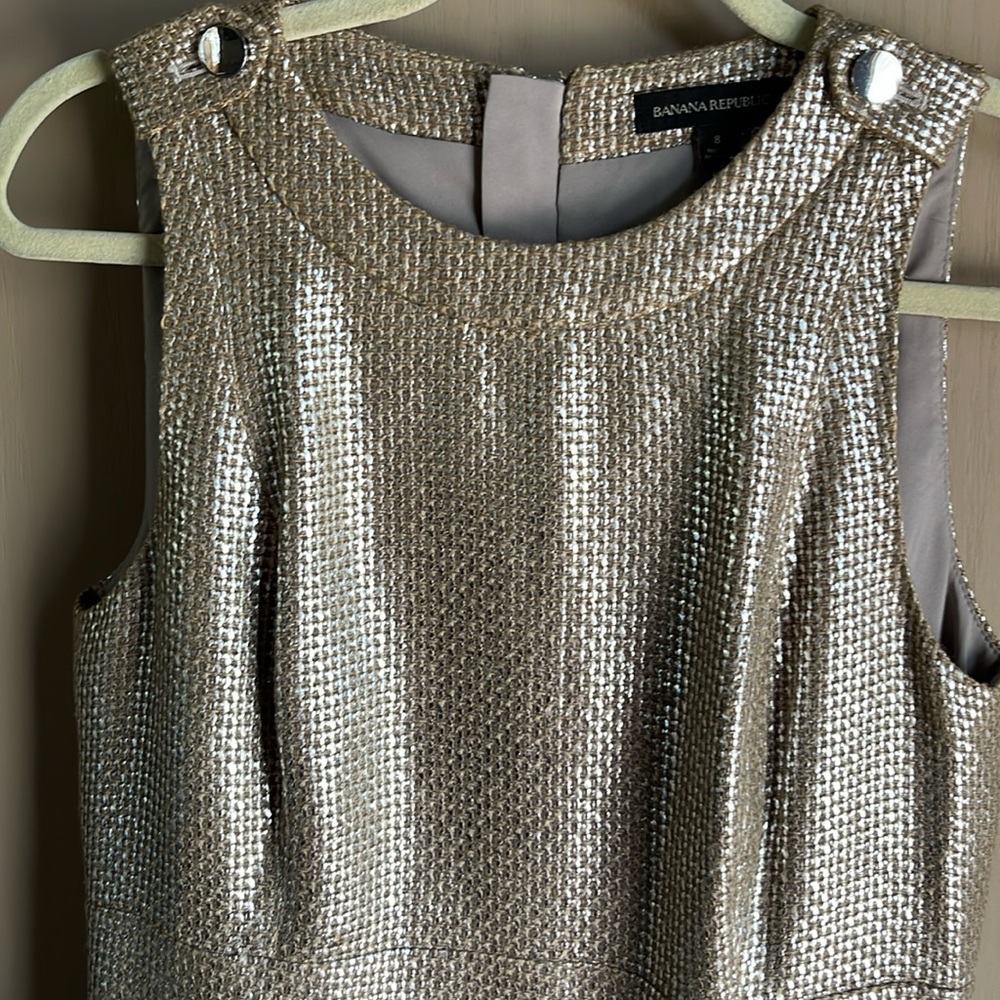 Banana Republic gold dress